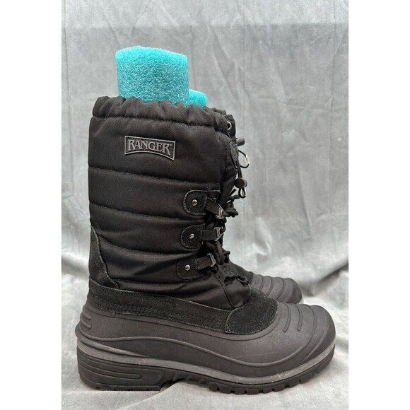 Ranger Insulated Winter Boots Thermolite Lined Lace Up Black Mens 12 Snow - Picture 1 of 13